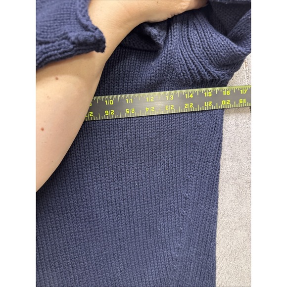 J‎ Crew 1988 Roll Neck Sweater Women's Blue Cotton Knit Classic Fit XXXS - Picture 5 of 8